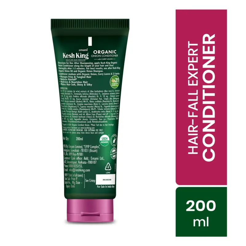 Kesh King Organic Onion Conditioner with Curry Leaves 200 ml - Image 2