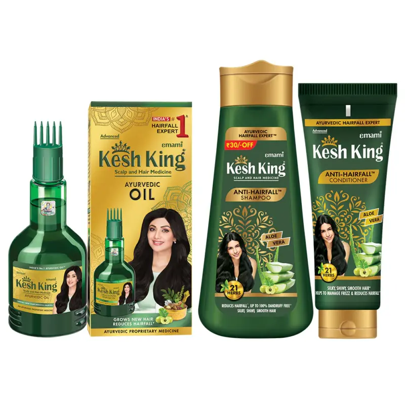 Kesh King Oil 100ml+ Shampoo Conditioner Combo 200ml