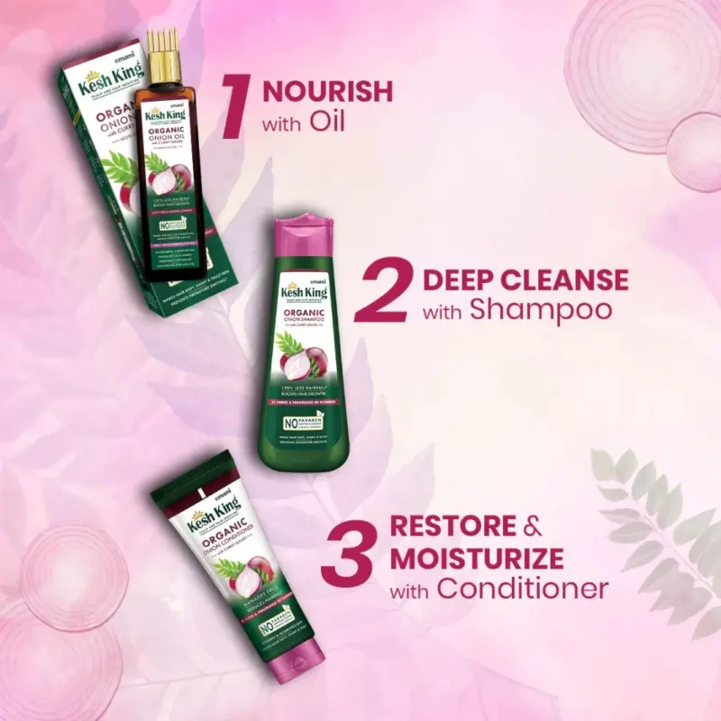 Kesh King Organic Onion Conditioner with Curry Leaves 200 ml - Image 4