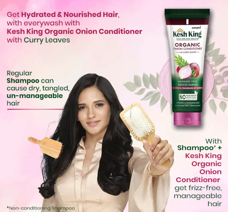 Kesh King Organic Onion Conditioner with Curry Leaves 200 ml - Image 5