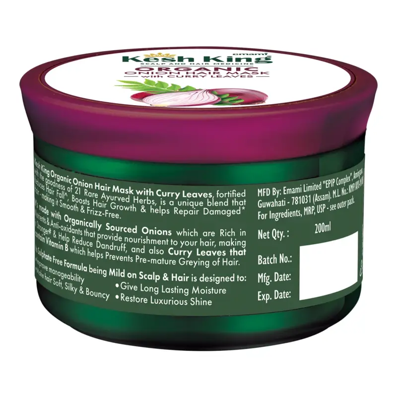 Kesh King Organic Onion Hair Mask With Curry Leaves - 200ml - Image 2
