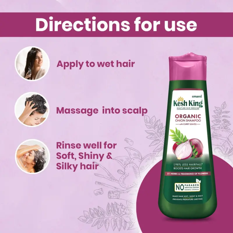 Kesh King Organic Onion Shampoo With Curry Leaves - Image 2