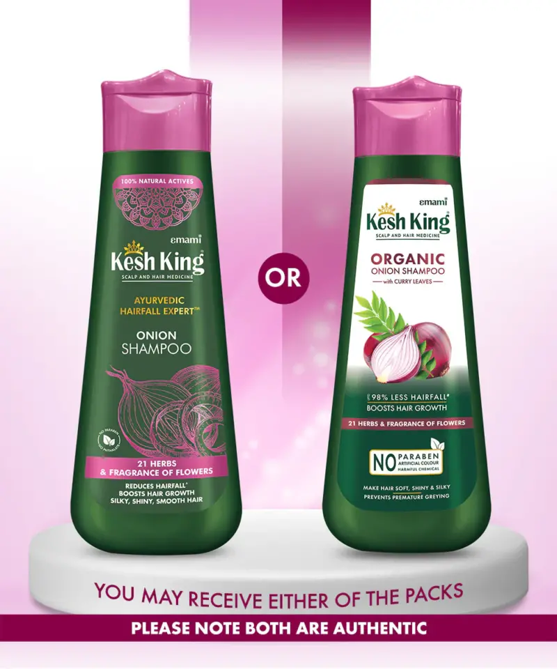 Kesh King Organic Onion Shampoo With Curry Leaves - Image 3