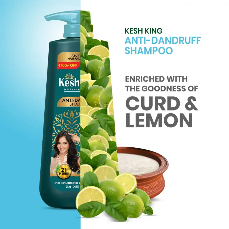 Kesh King Ayurvedic Anti Dandruff Shampoo +340 ml - Image 2